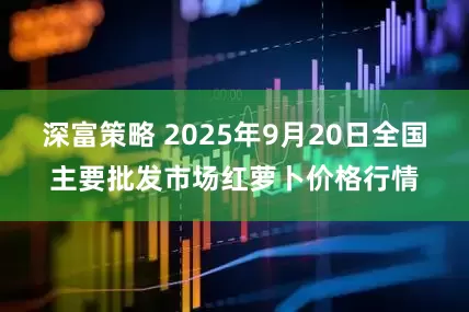 深富策略 2025年9月20日全国主要批发市场红萝卜价格行情